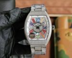 Franck Muller Vanguard Yachting V45 44*54mm ETA2824 Movement Iced Out Watch